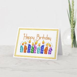 Carte de voeux pour les bougies d'anniversaire