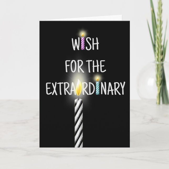 Carte de voeux pour les bougies d'anniversaire (Devant)
