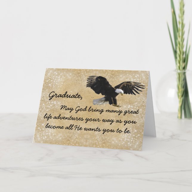 Carte de voeux pour les diplômés Christian Eagle (Devant)