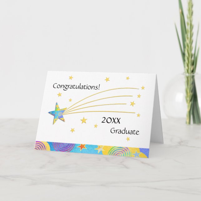 Carte de voeux pour les diplômés d'études de fin d (Devant)