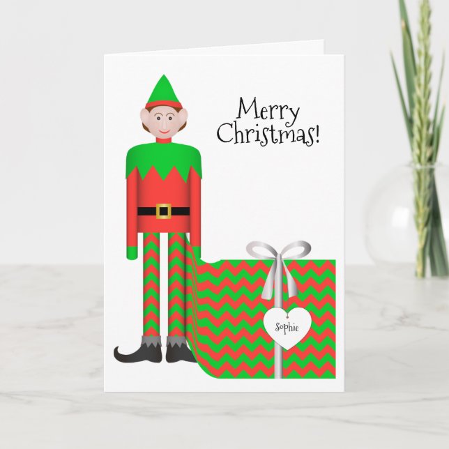 Carte de voeux pour les elfes de Noël - Forfait ca (Devant)