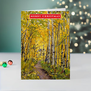 Carte de voeux pour les fêtes d'arbre d'Aspen ou l