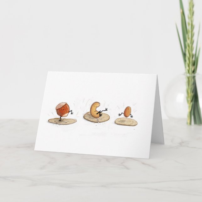 Carte de voeux pour les fêtes des crackers nus (Devant)