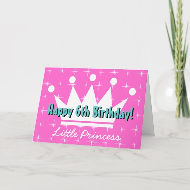 Carte de voeux pour les filles | couronne princess (Devant)