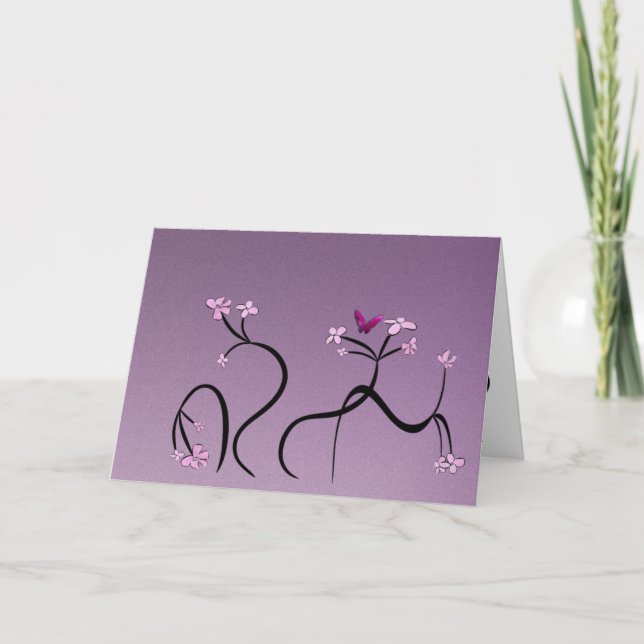Carte de voeux pour les fleurs douces (Devant)
