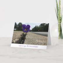 carte de voeux pour les fleurs sauvages urbains (f