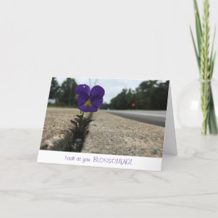 carte de voeux pour les fleurs sauvages urbains (f