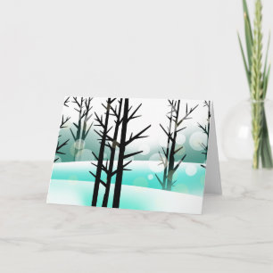 Carte de voeux pour les forêts d'hiver