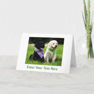 Carte de voeux pour les marionnettes du Labrador R