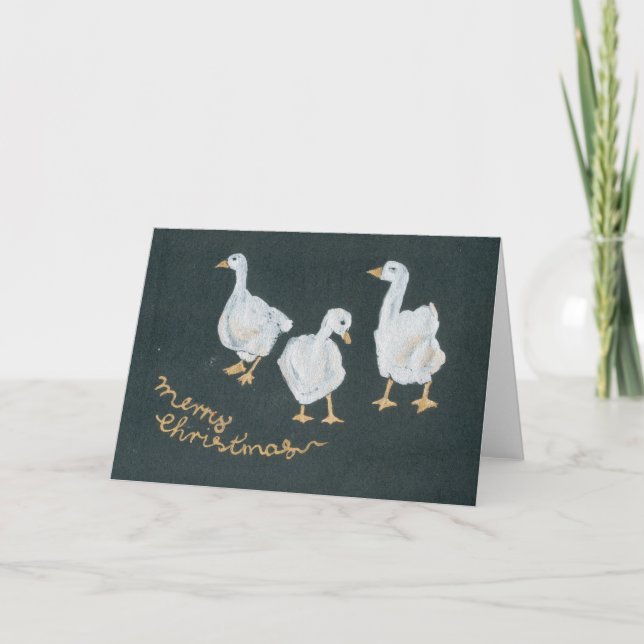 Carte de voeux pour les oies de Noël (Devant)