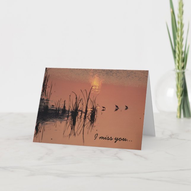 Carte de voeux pour les Sandpipers au coucher d'or (Devant)
