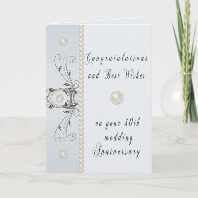 Carte de Vœux pour les Trente Ans de Mariage (Devant)