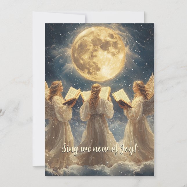 Carte de voeux pour les trois anges d'or (Devant)
