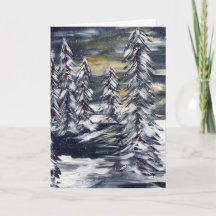Carte de voeux pour les vacances en hiver