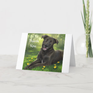 Carte de voeux pour l'extranteur Merci Black Labra