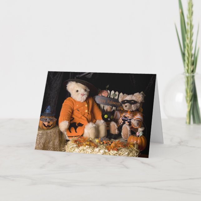 Carte de voeux pour l'Halloween 4812 Nounours (Devant)