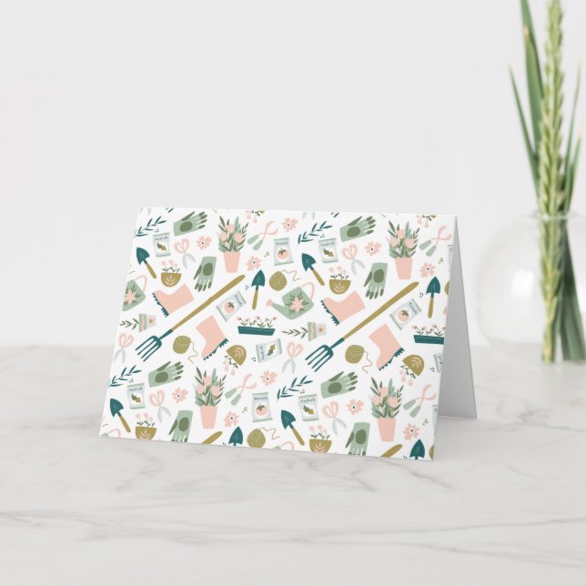 Carte de voeux pour l'heure du jardin (vide) (Devant)