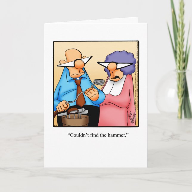 Carte de voeux pour l'Humour Anniversaire (Devant)