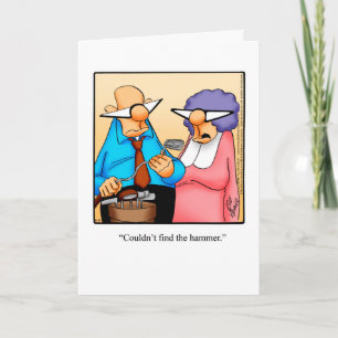 Carte de voeux pour l'Humour Anniversaire