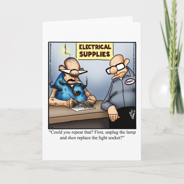 Carte de voeux pour l'Humour Anniversaire (Devant)