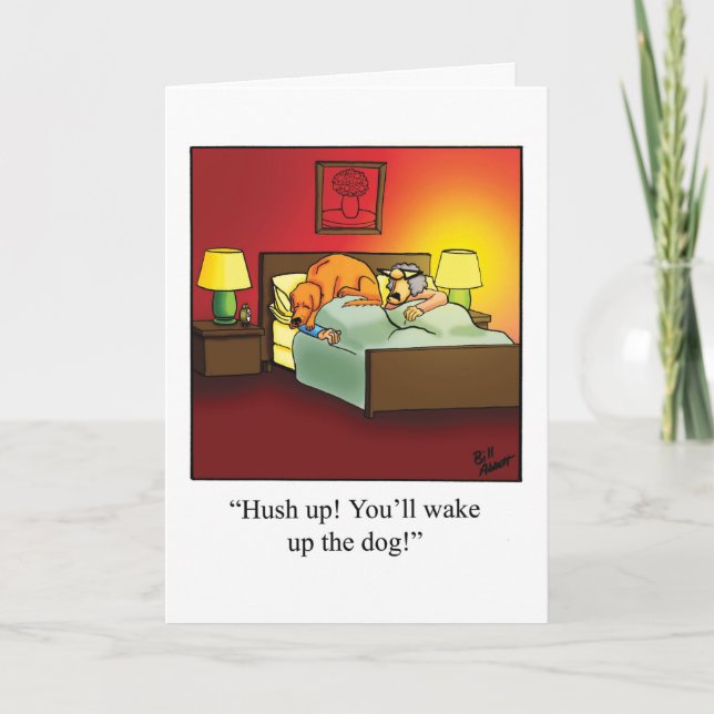 Carte de voeux pour l'Humour de l'anniversaire drô (Devant)