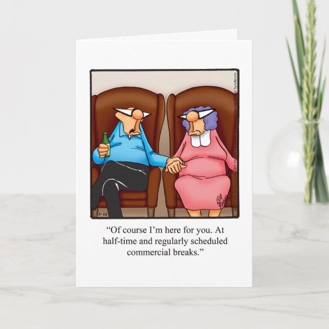 Carte de voeux pour l'Humour de l'anniversaire drô (Devant)