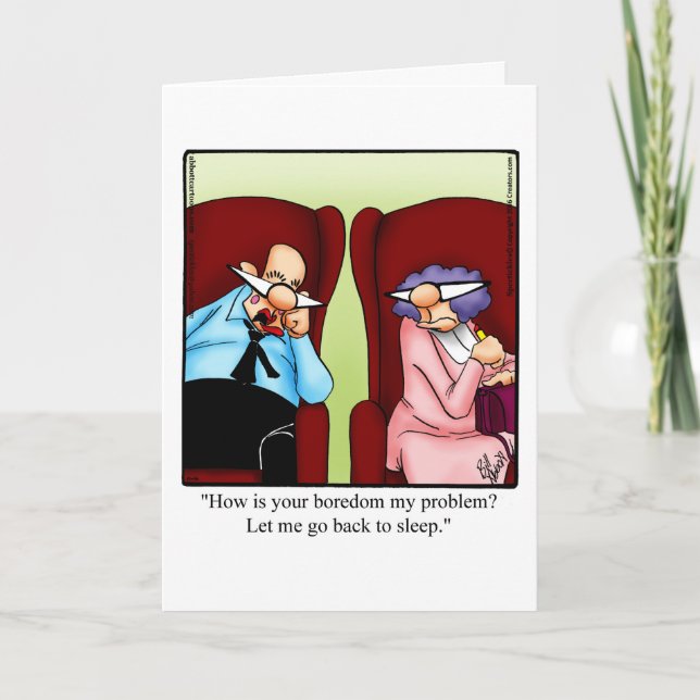 Carte de voeux pour l'Humour de l'anniversaire drô (Devant)