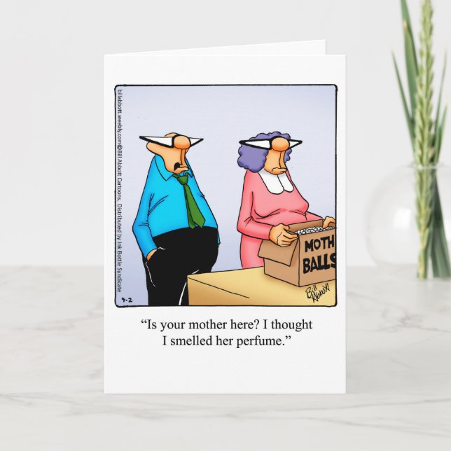 Carte de voeux pour l'Humour de mariage blanc amus (Devant)