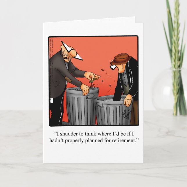 Carte de voeux pour l'Humour de retraite (Devant)