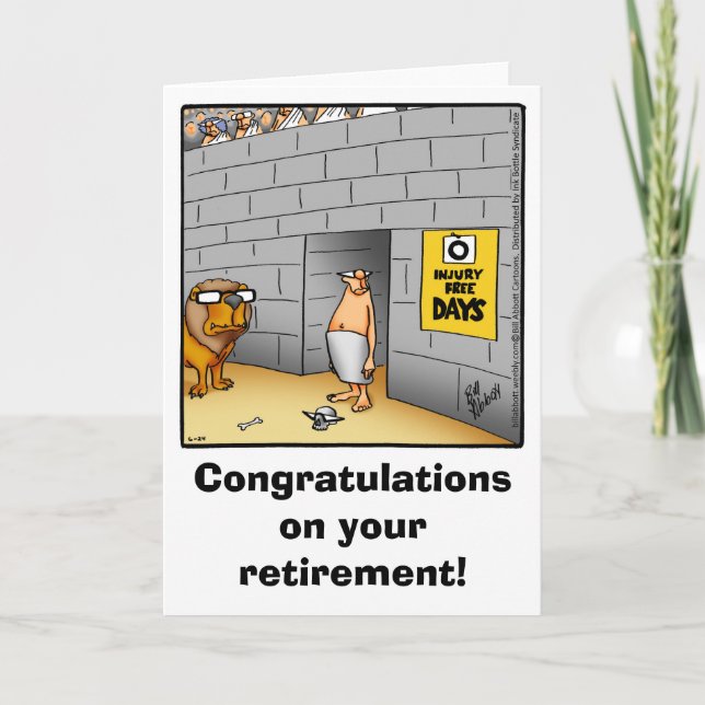 Carte de voeux pour l'Humour de retraite (Devant)