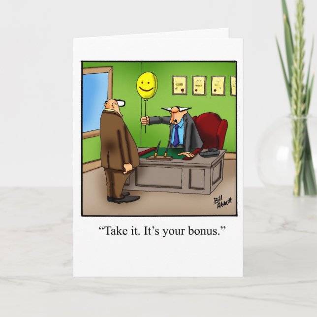 Carte de voeux pour l'Humour de retraite "Spectacl (Devant)