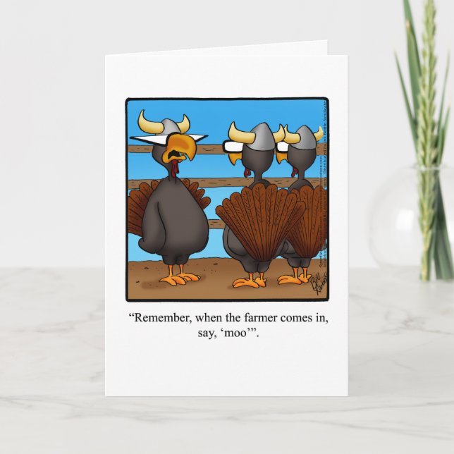 Carte de voeux pour l'Humour de Thanksgiving (Devant)