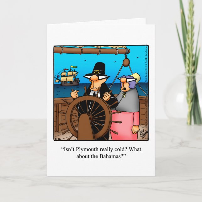 Carte de voeux pour l'Humour de Thanksgiving (Devant)
