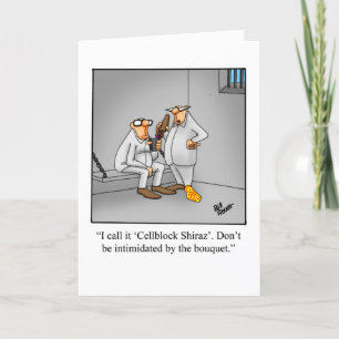 Carte de voeux pour l'Humour du vin amusant