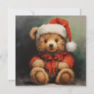 Carte de voeux pour l'ours de Noël
