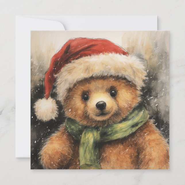 Carte de voeux pour l'ours de Noël (Devant)