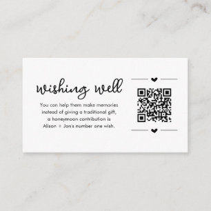 Carte de voeux pour lune de miel avec code QR Insé