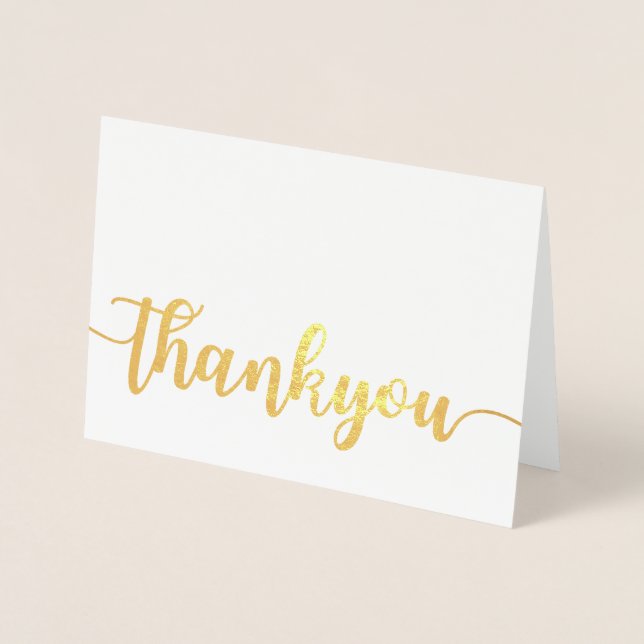 Carte de voeux pour Merci à huile d'or Etched (Devant)
