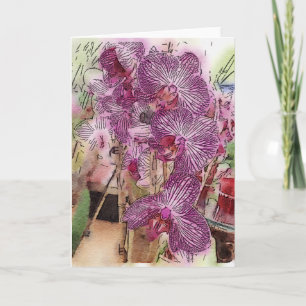 Carte de voeux pour orchidées personnalisables