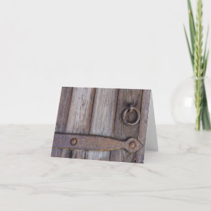 Carte de voeux pour poignée de porte de cave