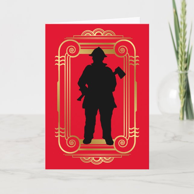 Carte de voeux pour pompiers polyvalents (Devant)