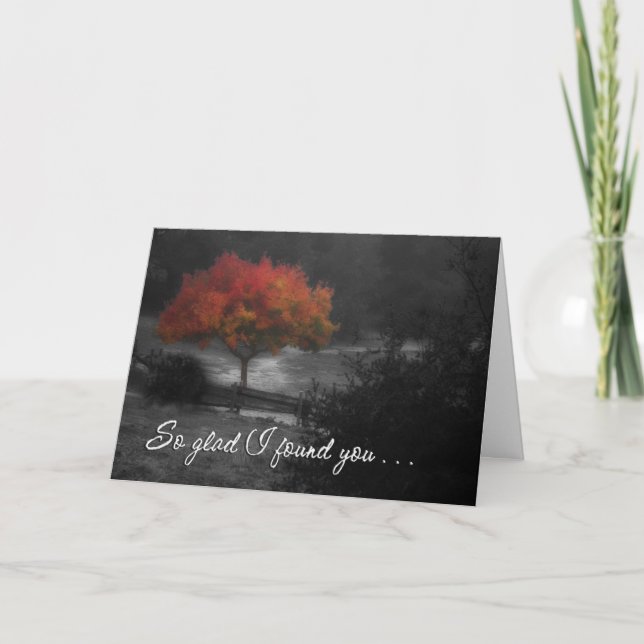 Carte de voeux pour réunion de couleurs automne (Devant)