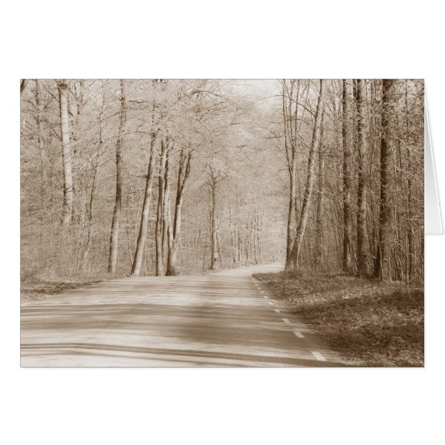 Carte de voeux pour route forestière (Devant horizontal)