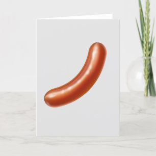 Carte de voeux pour saucisses grillées