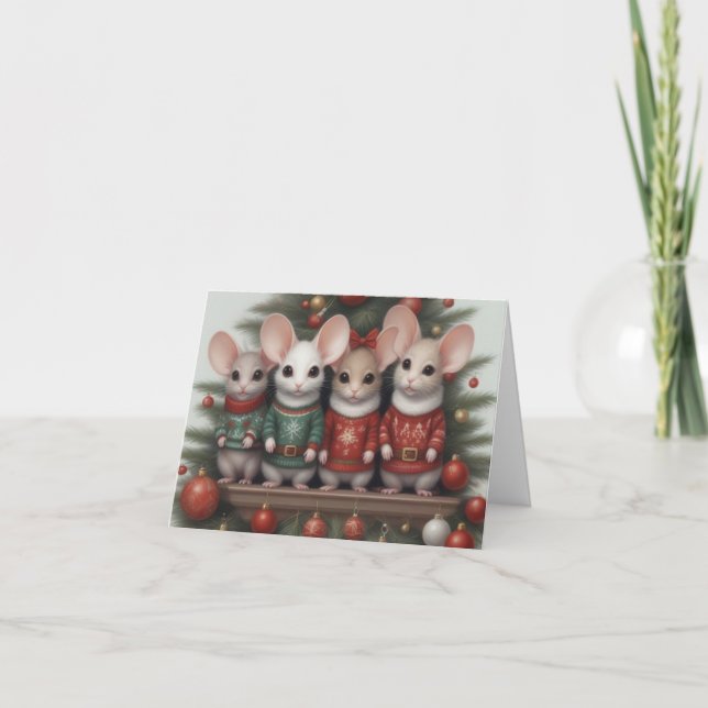 Carte de voeux pour souris de Noël (Devant)