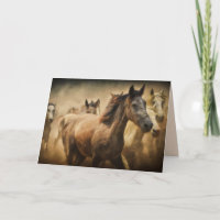 carte de voeux pour timbre de cheval