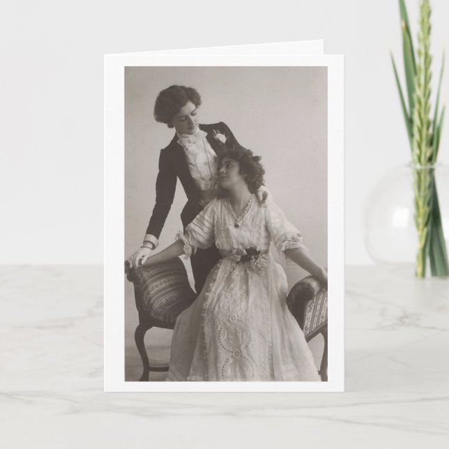 Carte de voeux pour toujours Couple lesbien (Devant)