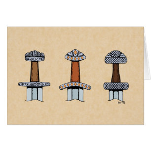 Carte de voeux pour trois hilts d'épée viking