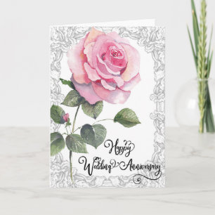 Carte de voeux pour un anniversaire Mariage