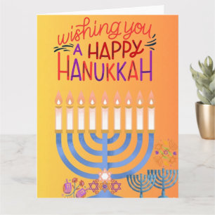 Carte de vœux pour un joyeux Hanoukka